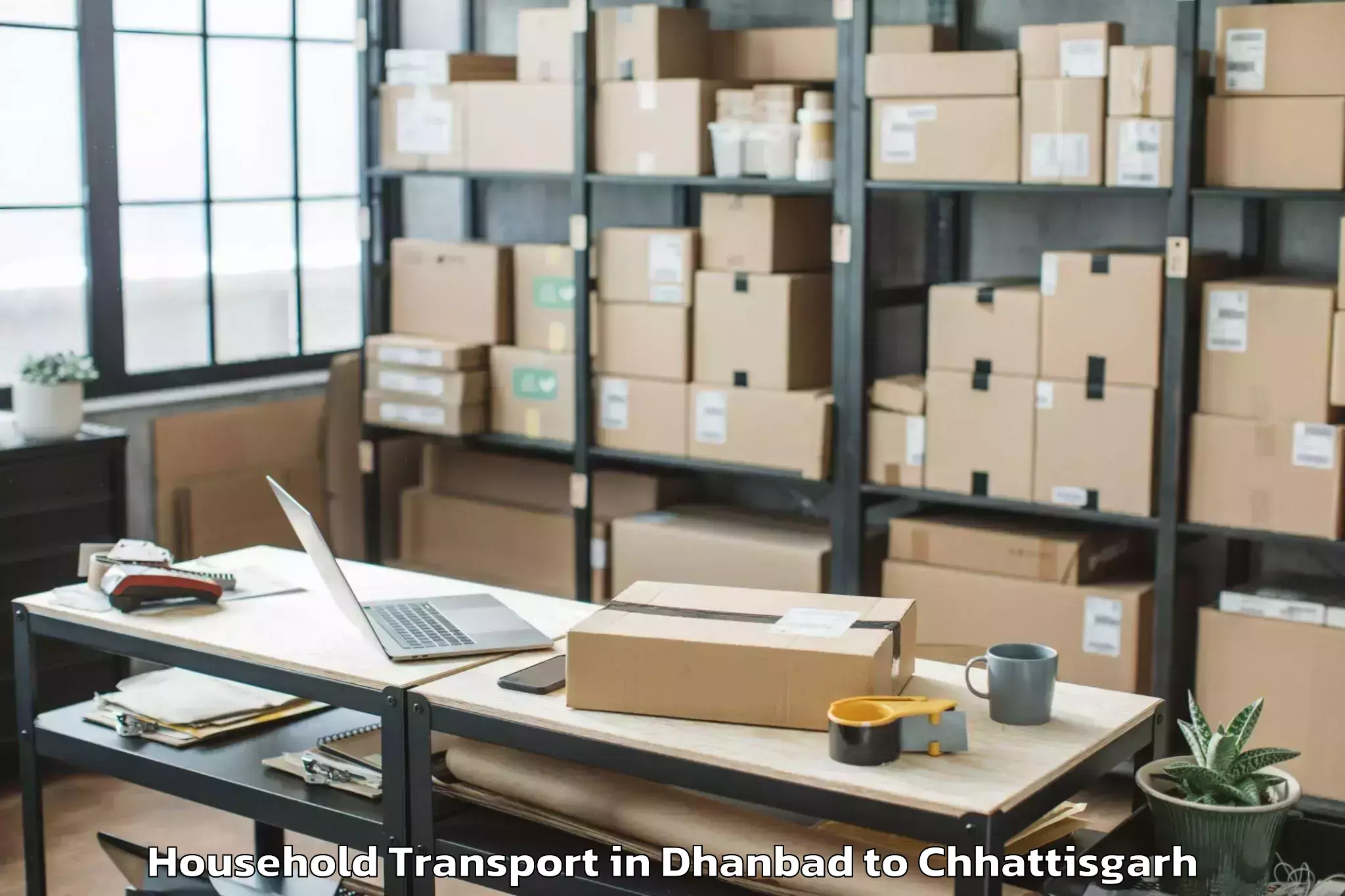 Discover Dhanbad to Raigarh Chhattisgarh Household Transport